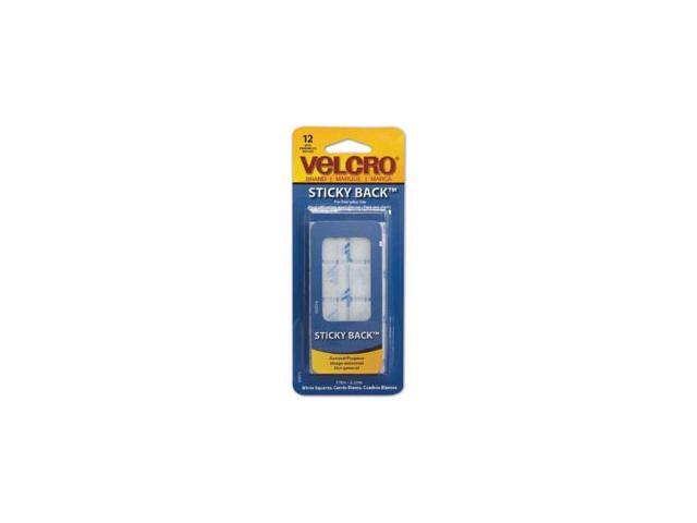 VELCRO BRAND 90073 7/8' W x 7/8' L Hook-and-Loop Square White Sticky-Back photo