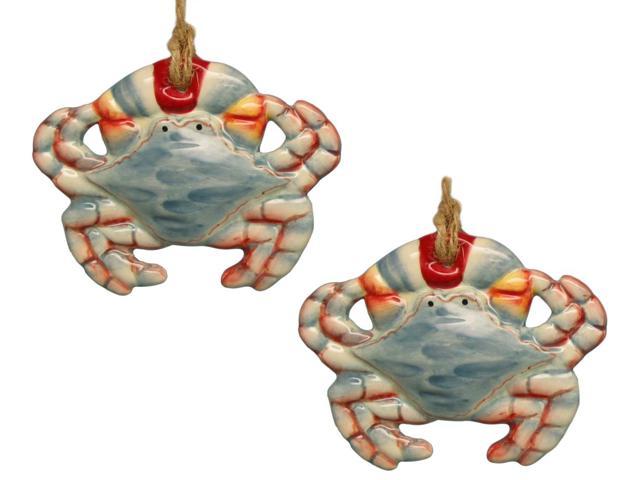 Photos - Other Jewellery Beachcombers Coastal Maryland Blue Crab Ceramic Holiday Ornament Set of 2
