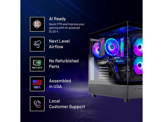 Skytech Gaming Azure 3 Gaming PC, AMD Ryzen 7 7700 3.8GHz, NVIDIA RTX 5060 Ti 16GB VRAM, 1TB Gen4 NVMe SSD, 32GB DDR5 RAM 6000, 650W GOLD PSU,...