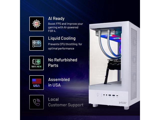 Skytech Gaming Azure 3 Gaming PC, AMD Ryzen 7 7800X3D 4.2GHz, AMD RX 9070 XT 16GB VRAM, 1TB NVMe SSD, 32GB DDR5 RAM, 850W GOLD ATX 3 PSU, 360 ARGB...