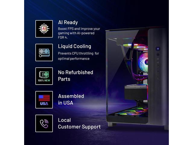Skytech Gaming King 95 Gaming PC, AMD Ryzen 7 7800X3D 4.2GHz, AMD RX 9070 XT 16GB VRAM, 1TB Gen4 NVMe SSD, 32GB DDR5 RAM 5600, 850W GOLD ATX 3 PSU,...