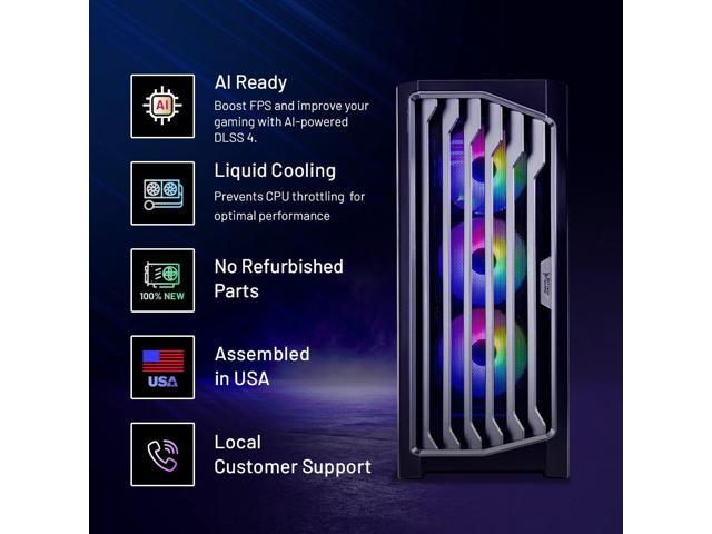 Skytech Gaming Legacy 4 Gaming PC, Intel Ultra 7 270K Plus 5.4GHz, NVIDIA RTX 5080 16GB VRAM, 1TB Gen4 NVMe SSD, 32GB DDR5 RAM 6000, 850W GOLD ATX...