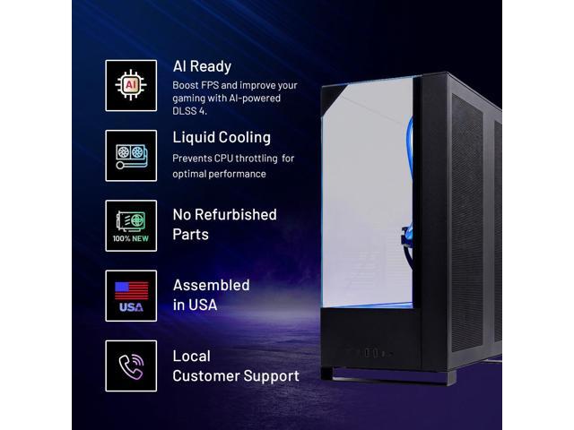 Skytech Gaming Shadow 5 Gaming PC, Intel Ultra 7 270K 5.4GHz, NVIDIA RTX 5070 12GB VRAM, 1TB NVMe SSD, 32GB DDR5 RAM 5600, 750W GOLD PSU, 360 ARGB...