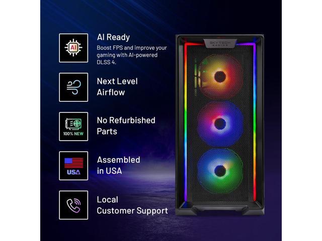 Skytech Gaming Nebula Gaming PC, AMD Ryzen 7 7700 3.8GHz, NVIDIA RTX 5060 Ti 8GB, 1TB NVMe SSD, 32GB DDR5 RAM 6000, 650W GOLD PSU, Wi-Fi, Win 11,...