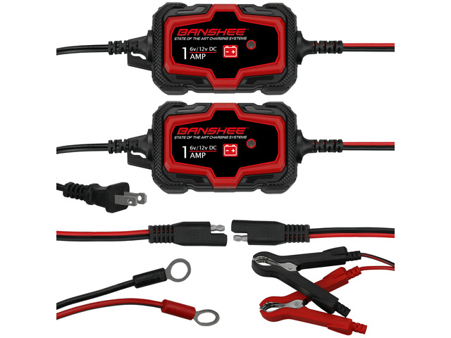 2PC 6V 12V Automatic Battery Charger Maintainer Trickle Float For Motorcycle Car