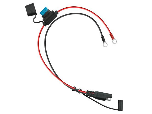 SAE Connector to O Rings, with 15A Protection Fuse for Safety, 2-Pin Quick Disconnect Plug, 17 Inches (1.42 Feet)