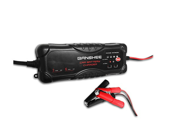 Battery Charger with 12/24V DC Output Voltage and Short-circuit Protection, for Auto, MArine, RV and More