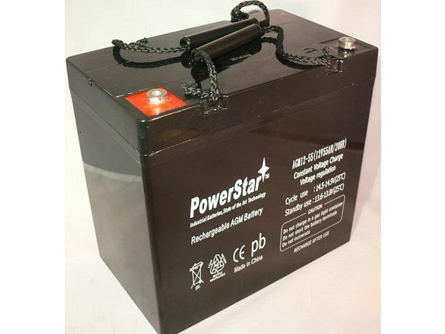 PowerStar Replacement For Gruber Power 12 Volt - 55 AH Battery - AGM