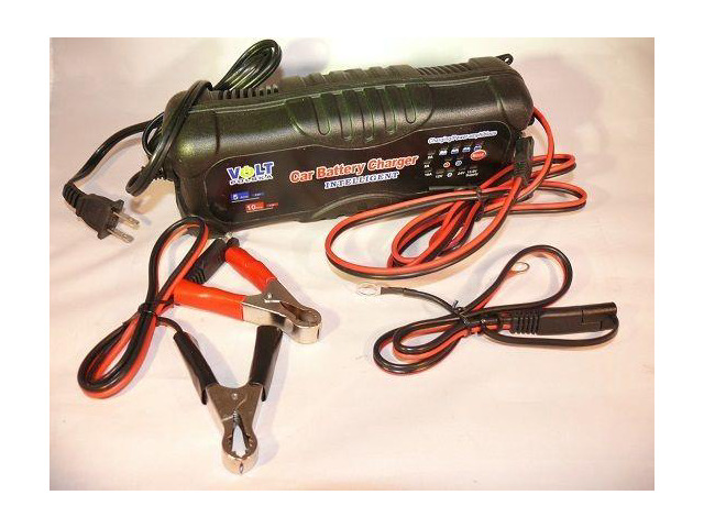 Compact Smart Battery Charger 12v/24 2A, 5A, 10A RV Trailer Truck