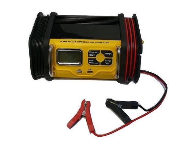Tank Brand 50A Engine Start 12Volt Car Charger w/ LCD Screen and Smart Charge