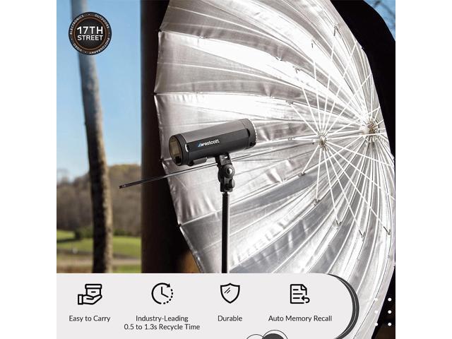 Westcott FJ200 200W Strobe with AC/DC Lithium Polymer Battery FJ-X2m Wireless Flash Trigger, 8' Extension Arm & 64GB SDXC Memory Card Bundle