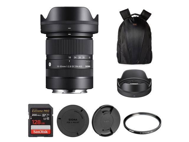 Sigma 18-50mm F2.8 DC DN Contemporary Lens for Fujifilm X Mount A Large F2.8 Aperture Zoom Lens with Tiffen 55mm UV Protector Filter, SanDisk...