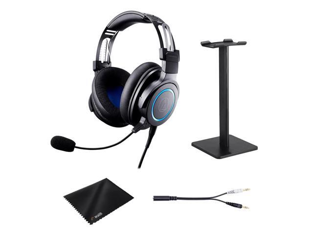 Audio-Technica ATH-G1 Closed Back Premium Wired Gaming Headset (Black)+Stand