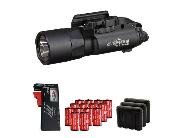SureFire X300T-A Turbo Handgun Weaponlight, Black, Batteries/Tester/Cases Bundle