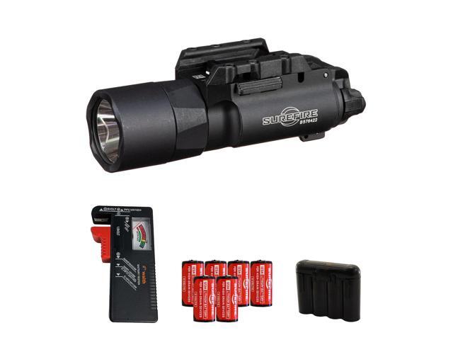 SureFire X300T-A Turbo Handgun Weaponlight, Black, Batteries/Tester/Cases Bundle