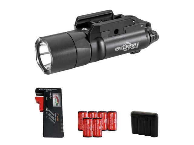 SureFire X300T-B Turbo Handgun Weaponlight Black, Batteries/Tester/Cases Bundle