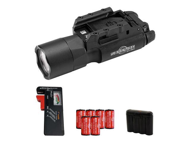 SureFire X300 Handgun WeaponLight, Black with Batteries/Tester/Cases Bundle
