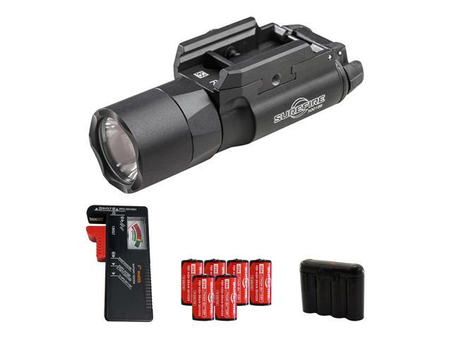 SureFire X300 Long Handgun WeaponLight, Black with Batteries/Tester/Cases Bundle