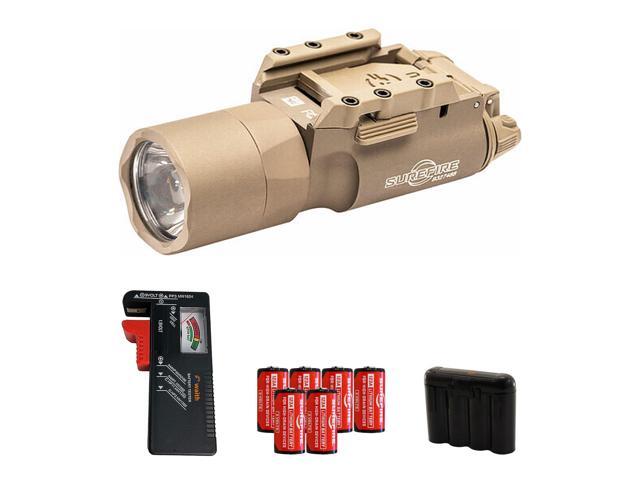 SureFire X300U-A Ultra LED WeaponLight, Tan with Batteries/Tester/Cases Bundle