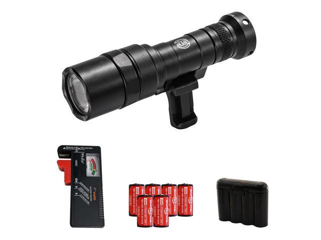 SureFire M340C-PRO Mini Scout Light Pro, Black, Batteries/Tester/Cases Bundle