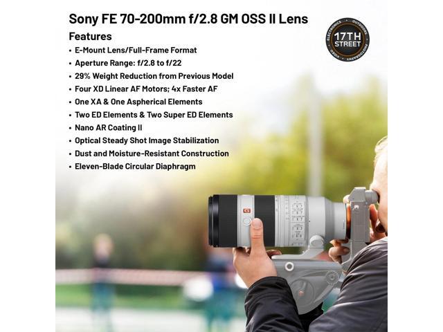 Sony FE 70-200mm f/2.8 GM OSS II Lens for E Mount+64GB Card+Corel Software Kit