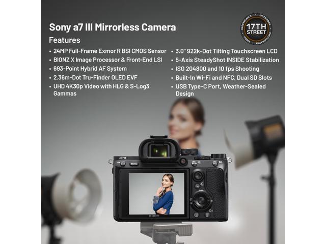 Sony a7 III Mirrorless Full-Frame Digital Camera+Corel Software+128GB SDXC Kit