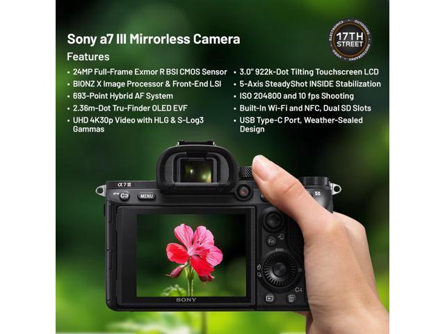 Sony a7 III Mirrorless Full-Frame Digital Camera 24MP+Sigma 24-70mm Art Lens Kit