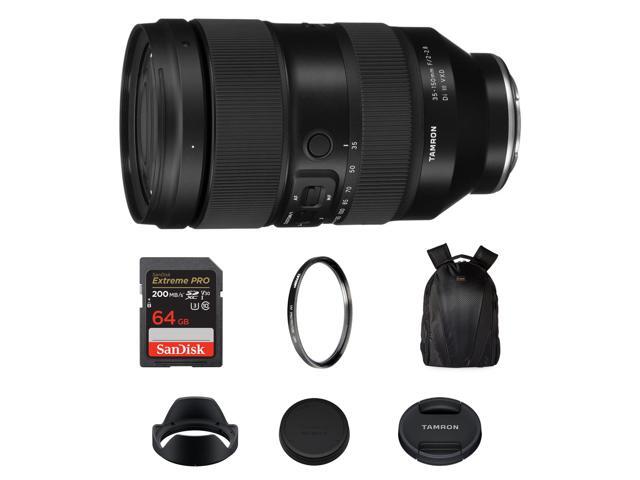 Tamron 35-150mm f/2-2.8 Di III VXD Lens-Sony E+64GB SDXC+82mm Tiffen Filter Kit