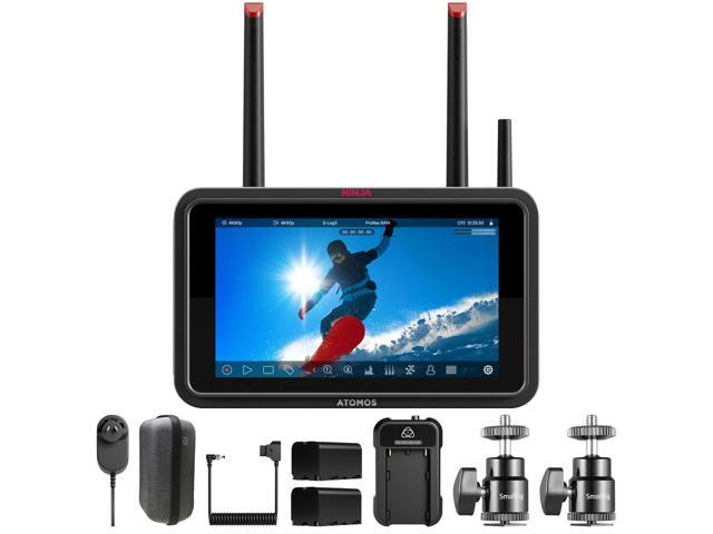 Atomos Ninja TX 5.2' Camera-Cloud Monitor with Power Kit & Hot Shoe Mount Bundle