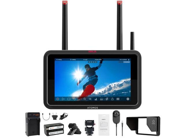 Atomos Ninja TX 5.2' Camera-Cloud Monitor Accessory Kit, Battery, Charger Bundle
