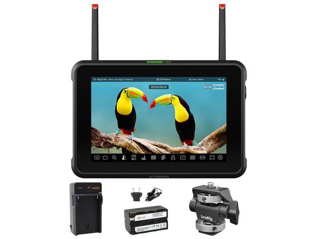 Atomos Shinobi 7 RX Camera Monitor with Battery Charger Monitor, Shoe Mount Kit