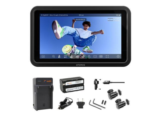 Atomos Shinobi GO 5.2' Touchscreen HDR Monitor+Battery+Charger+Shoe Mount Bundle