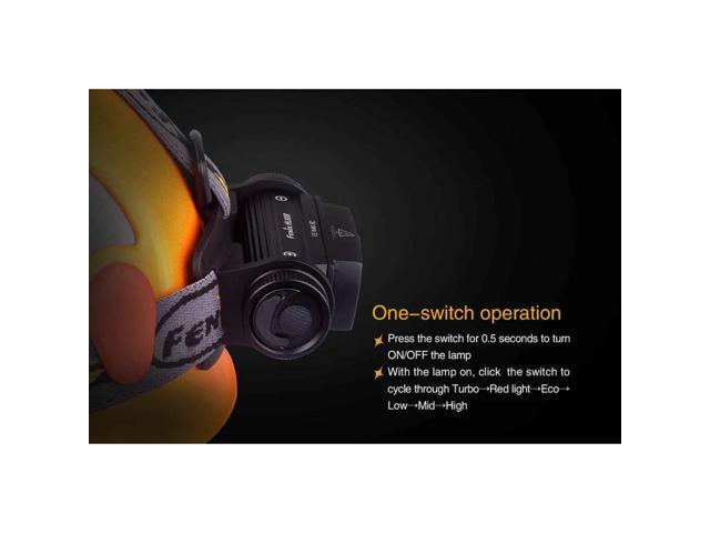 Fenix FX-HL60RU2B USB Durable Rechargeable Headlamp, Maximum Lumens 950, Black
