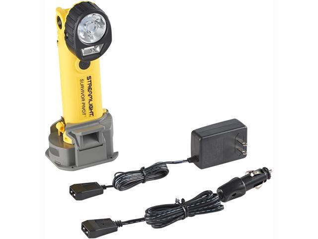 Streamlight Survivor Pivot USB LED Flashlight with Magnet, 120/DC, 325 Lumens, Yellow