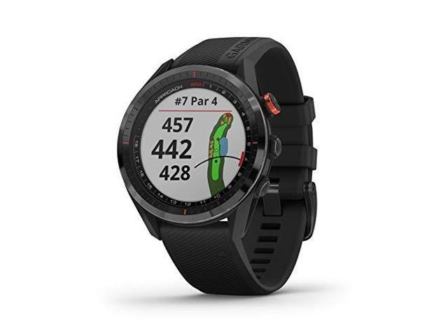 Garmin Approach S62, Premium Golf GPS Watch, Black Ceramic Bezel/Black Silicone Band (010-02200-00)