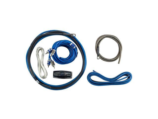 KICKER - C-Series 8AWG 2-Channel Amplifier Power Kit - Gray/Blue - image 5