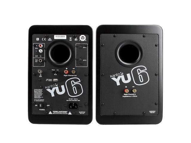 Kanto Living YU6 2-Way Powered Bookshelf Speakers (Pair Onyx) - image 3