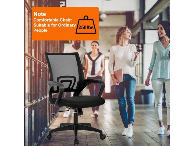 Home Office Chair Ergonomic Desk Chair Mesh Computer Chair with Lumbar Support Armrest Executive Rolling Swivel Adjustable Mid Back Task Chair for...