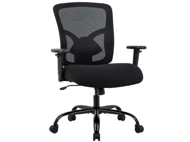 BestOffice Big and Tall 400lb Office Chair Desk Ergonomic Executive Rolling Swive Adjustable Arms Mesh Back Computer Task Stool with Lumbar Support.