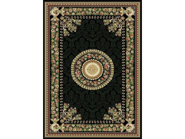 Photos - Area Rug Home Dynamix Traditional European Black Medallion Bordered Floral Old Worl