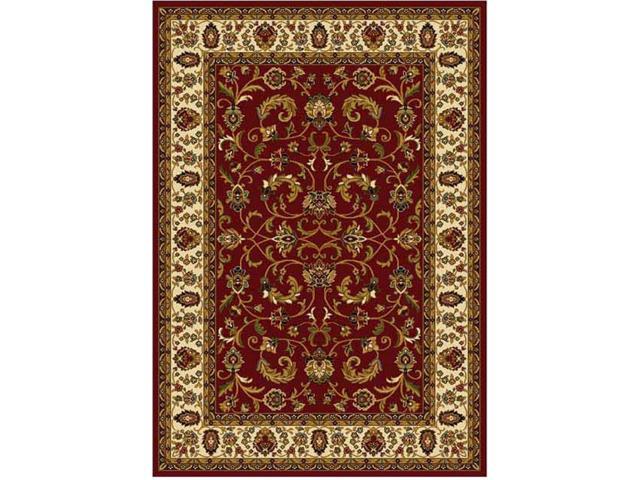 Home Dynamix Traditional Persian Oriental Red Bordered Floral Vines Area Rug 5x8 -Actual 5' 2'x7' 2'