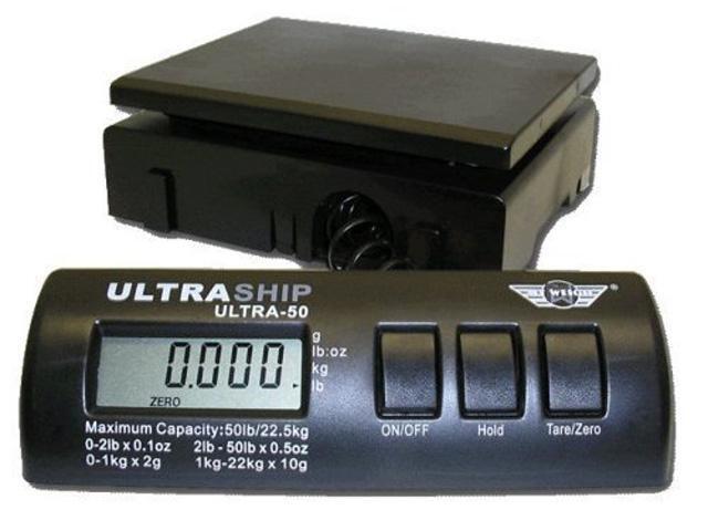 My Weigh Ultraship Digital Postal Scale (55 lb, Black)