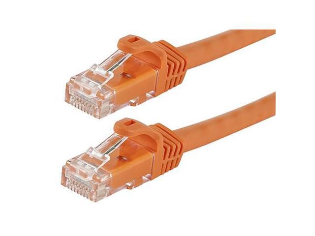 Monoprice Cat5e Ethernet Patch Cable - 7 Feet - Orange Network Internet Cord - Snagless RJ45, Stranded, 350Mhz, UTP, Pure Bare Copper Wire, 24AWG...