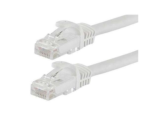 Monoprice Cat5e Ethernet Patch Cable - 5 Feet - White Network Internet Cord - Snagless RJ45, Stranded, 350Mhz, UTP, Pure Bare Copper Wire, 24AWG...