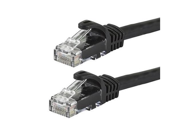 Monoprice Cat5e Ethernet Patch Cable - 14 Feet - Black Network Internet Cord - Snagless RJ45, Stranded, 350Mhz, UTP, Pure Bare Copper Wire, 24AWG...