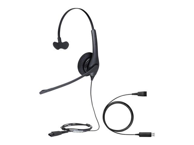 Jabra BIZ 1500 Mono QD Corded Headset (1513-0157) with Link 230 USB Adapter