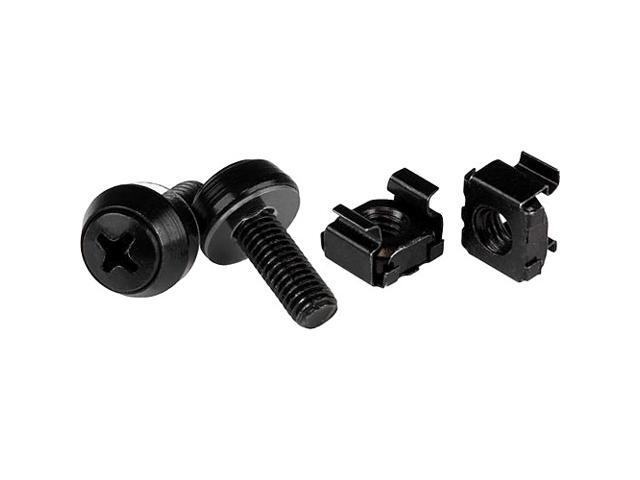 StarTech CABSCREWM62B StarTech. com M6 x 12mm - Screws and Cage Nuts - 100 Pack, Black - M6 Mounting Screws & Cage Nuts for Server Rack & Cabinet -...