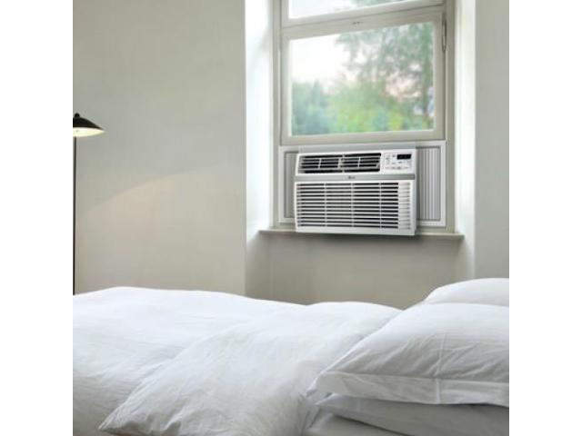 LG - 330 Sq. Ft. 8,000 BTU In Wall Air Conditioner with Remote - White - image 3