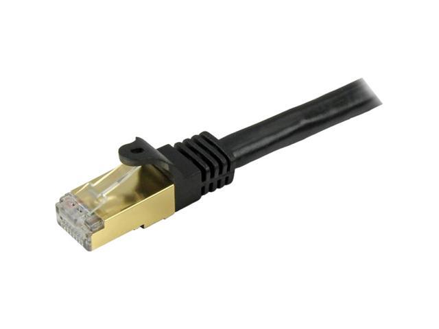 StarTech C6ASPAT10BK StarTech. com 10 ft Cat6a Patch Cable - Shielded (STP) - Black - 10Gb Snagless Cat 6a Ethernet Patch Cable - Category 6a for...