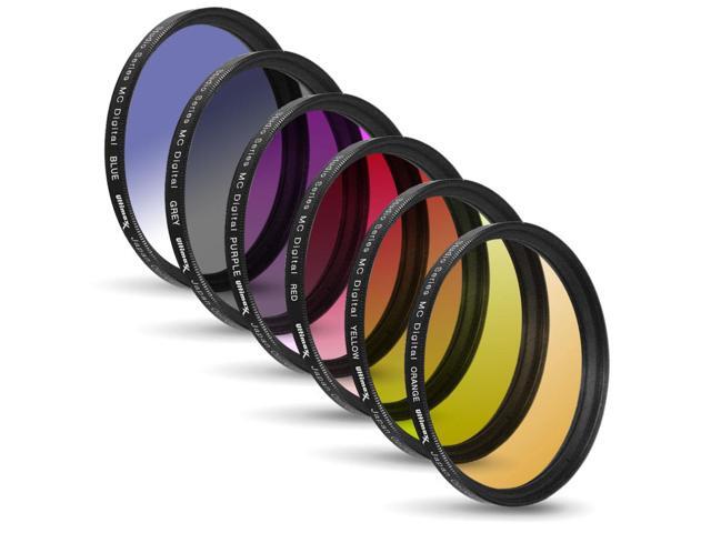 Ultimaxx 58mm 6-Piece Graduated Color Filter Kit for All DSLR Camera Lens with Same Filter Thread Size